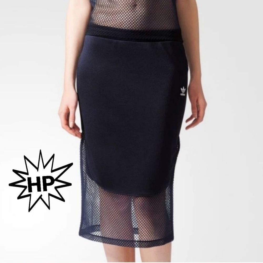 adidas Osaka Midi Skirt in Navy Blue - Picture 2 of 9